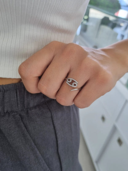 Cancer Zodiac Sign Ring